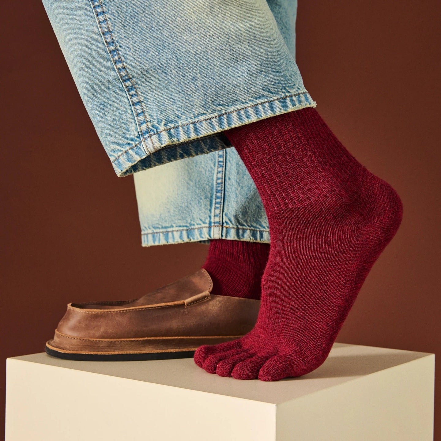Loose Fit Merino Toe Crew