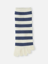 Striped Cotton Toe Ankle