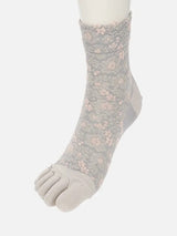 Shiny Floral Toe Ankle