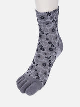 Shiny Floral Toe Ankle