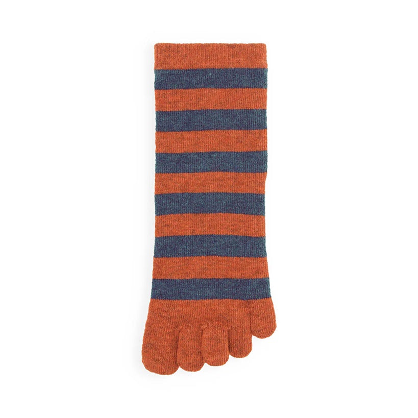 Striped Extra Fine Merino Toe Short Crew