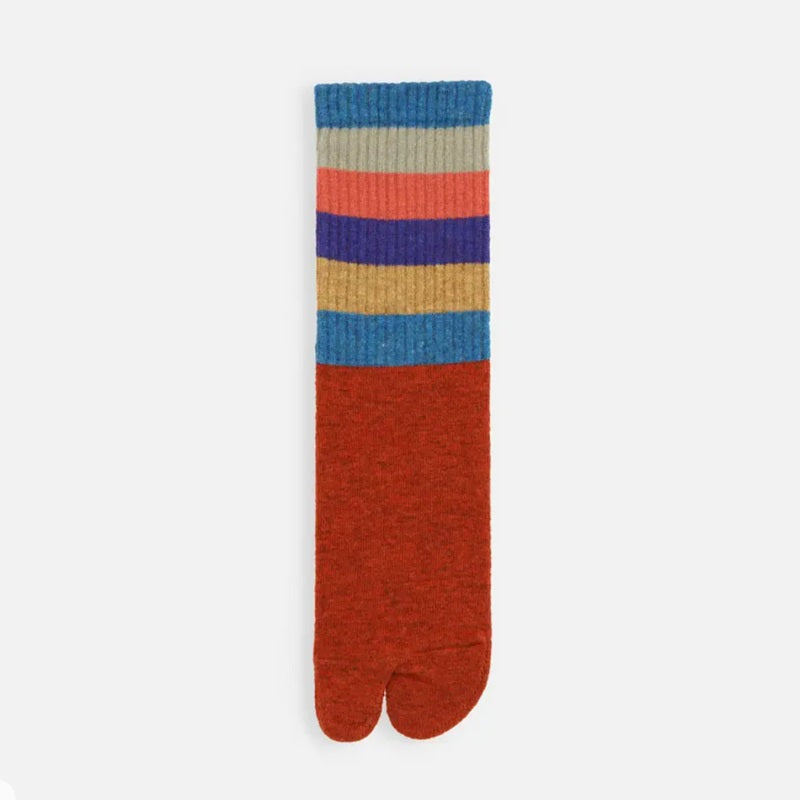 Striped Extra Fine Merino Tabi Crew